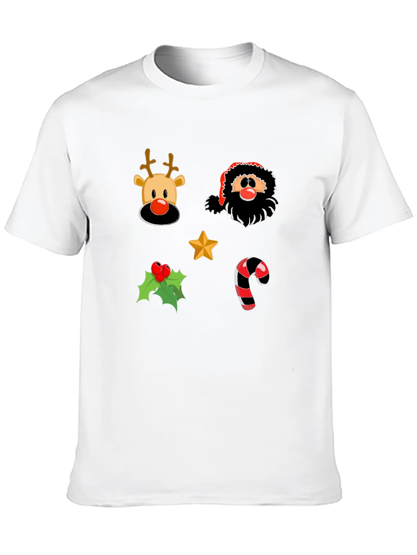 Christmas Design Reindeer, Santa, Mistletoe, Candy Classic Fit Graphic Tee For Daily Comfort – Unisex Cotton Shirt