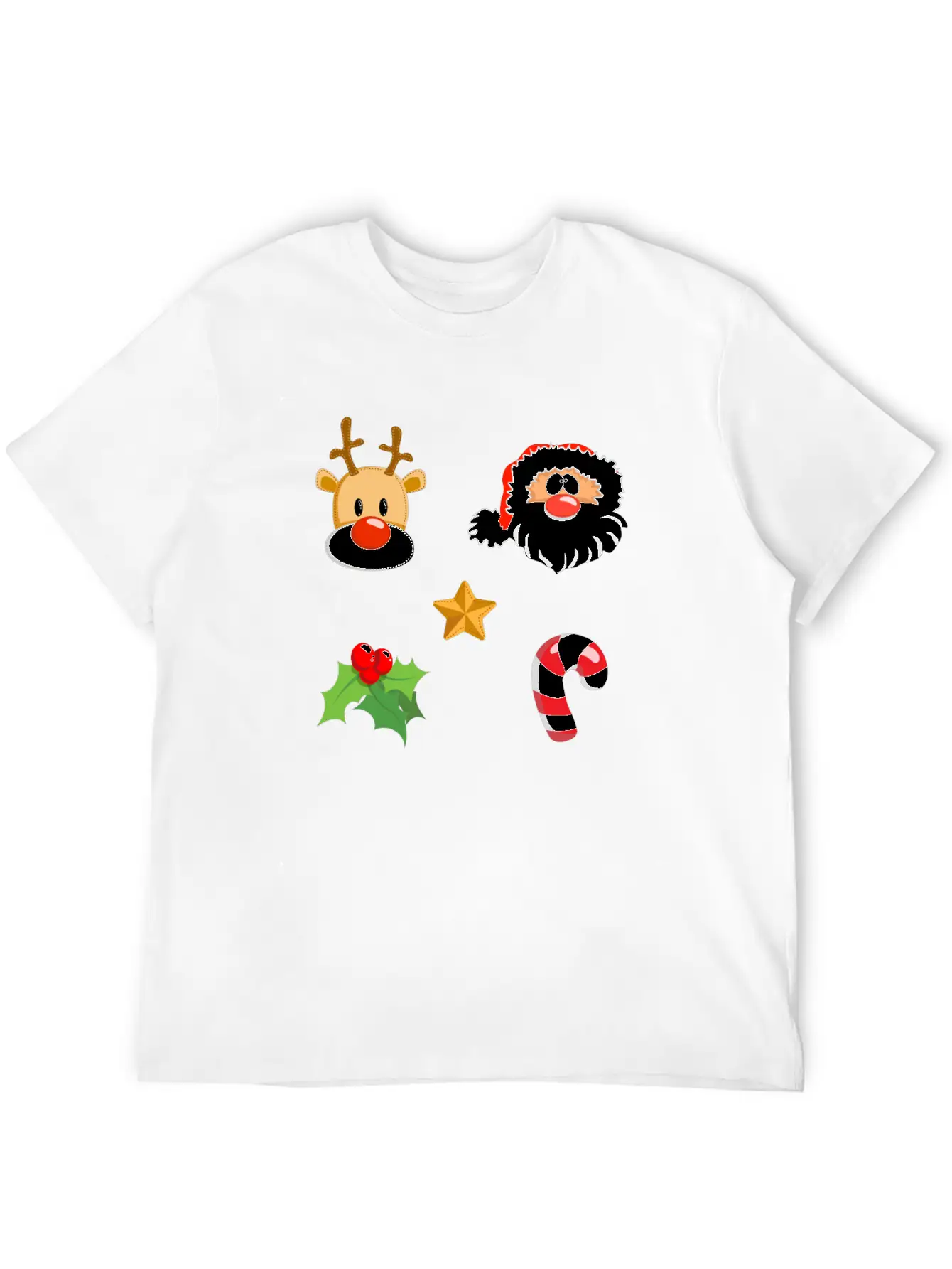 Christmas Design Reindeer, Santa, Mistletoe, Candy Classic Fit Graphic Tee For Daily Comfort – Unisex Cotton Shirt