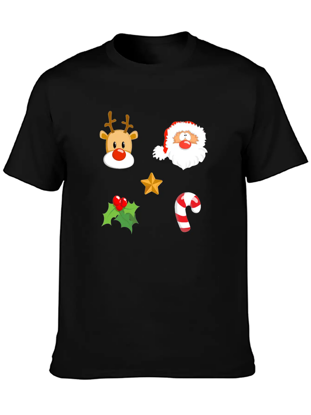 Christmas Design Reindeer, Santa, Mistletoe, Candy Classic Fit Graphic Tee For Daily Comfort – Unisex Cotton Shirt