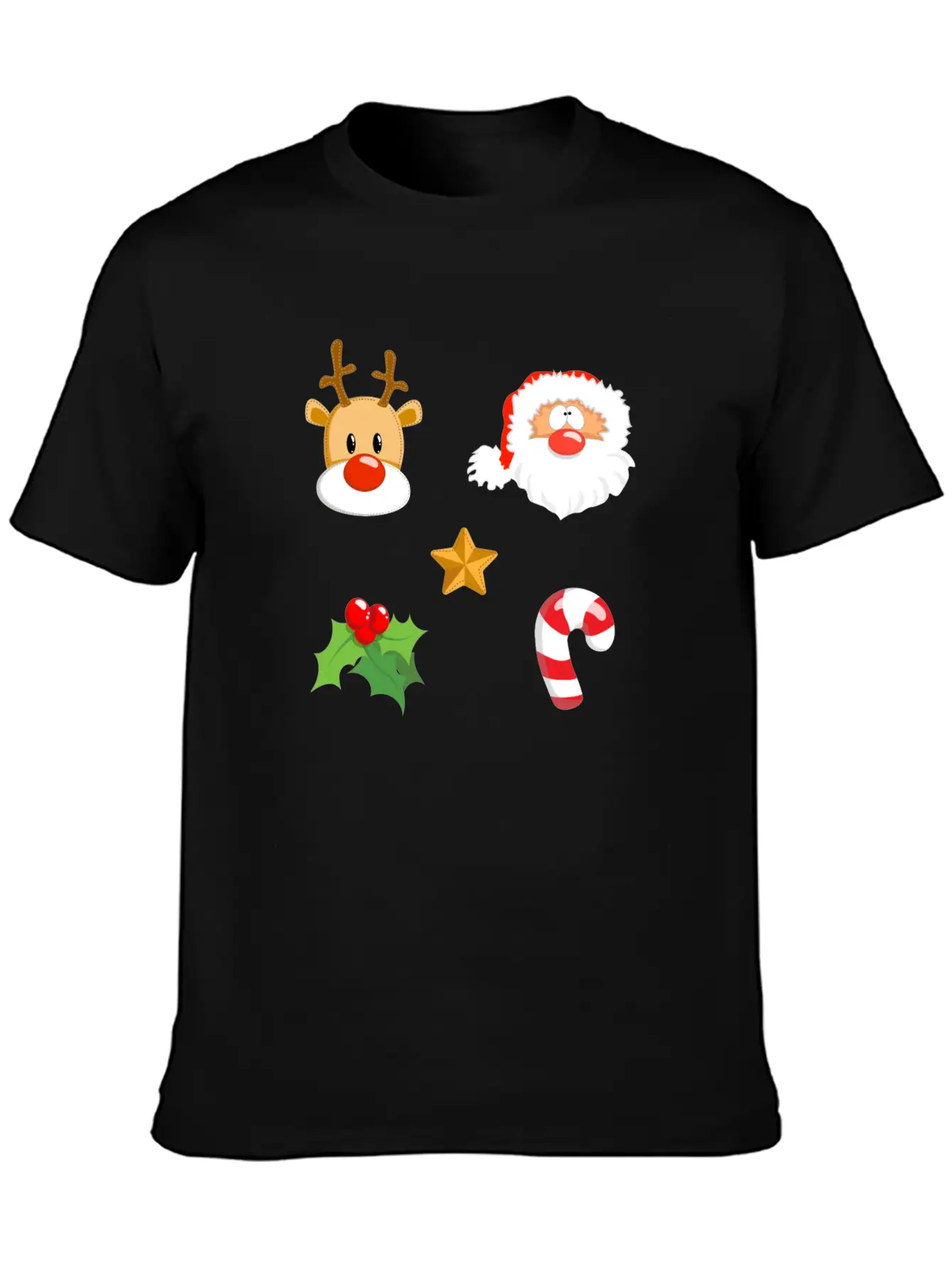 Christmas Design Reindeer, Santa, Mistletoe, Candy Classic Fit Graphic Tee For Daily Comfort – Unisex Cotton Shirt