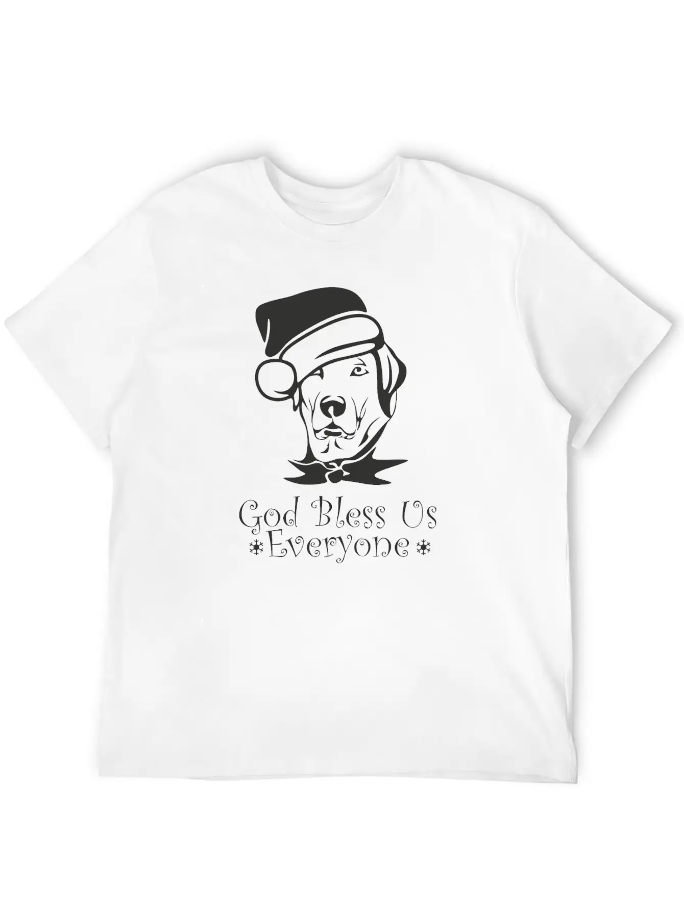 Christmas Dog Unisex Casual T-Shirt – Clean Design For Daily Comfort