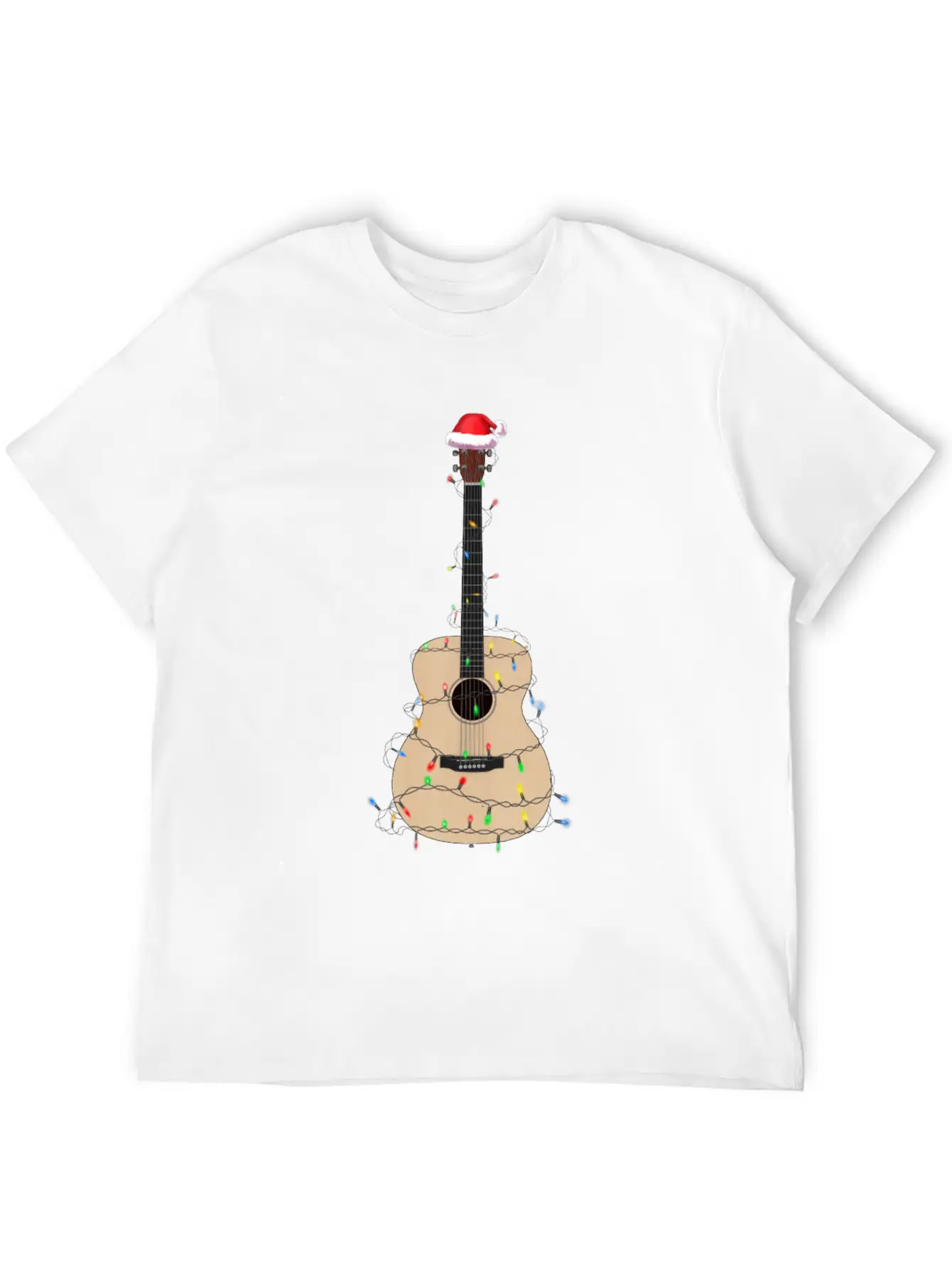 Christmas Guitar Player Xmas Musician Gift Idea Unisex Casual T-Shirt – Clean Design For Daily Comfort