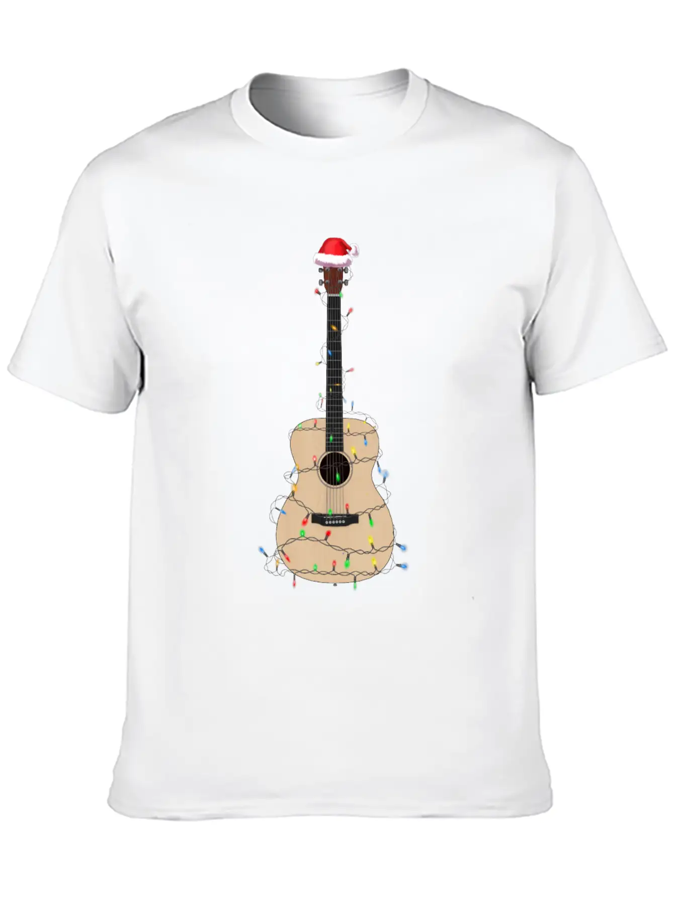 Christmas Guitar Player Xmas Musician Gift Idea Unisex Casual T-Shirt – Clean Design For Daily Comfort
