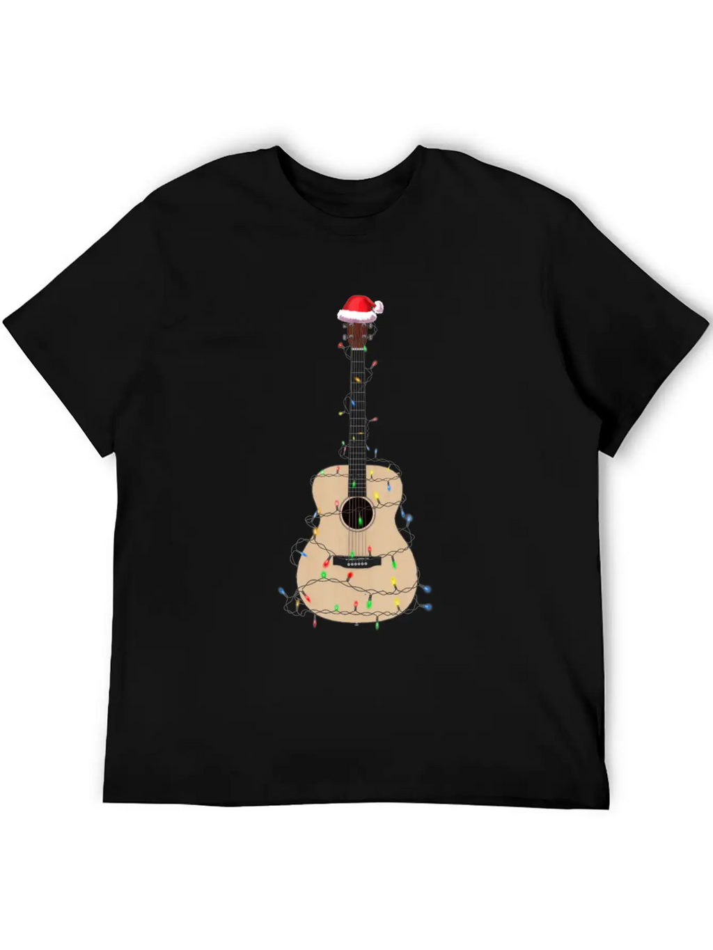 Christmas Guitar Player Xmas Musician Gift Idea Unisex Casual T-Shirt – Clean Design For Daily Comfort