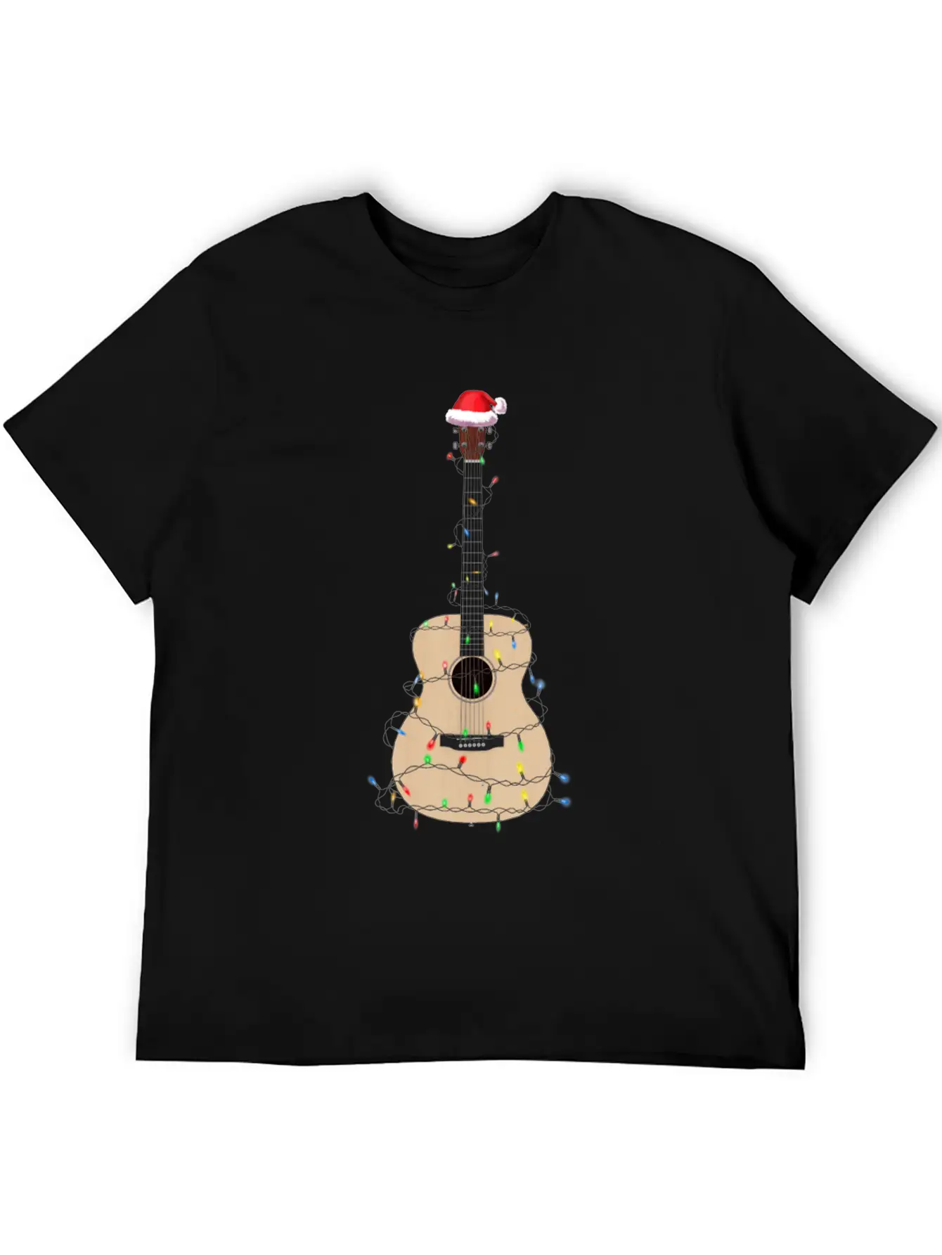 Christmas Guitar Player Xmas Musician Gift Idea Unisex Casual T-Shirt – Clean Design For Daily Comfort