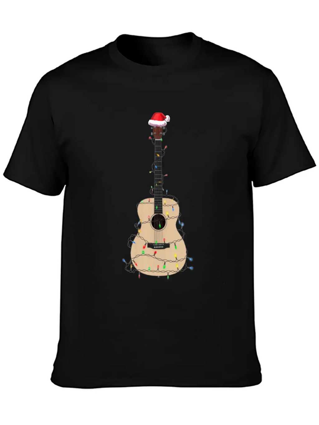 Christmas Guitar Player Xmas Musician Gift Idea Unisex Casual T-Shirt – Clean Design For Daily Comfort