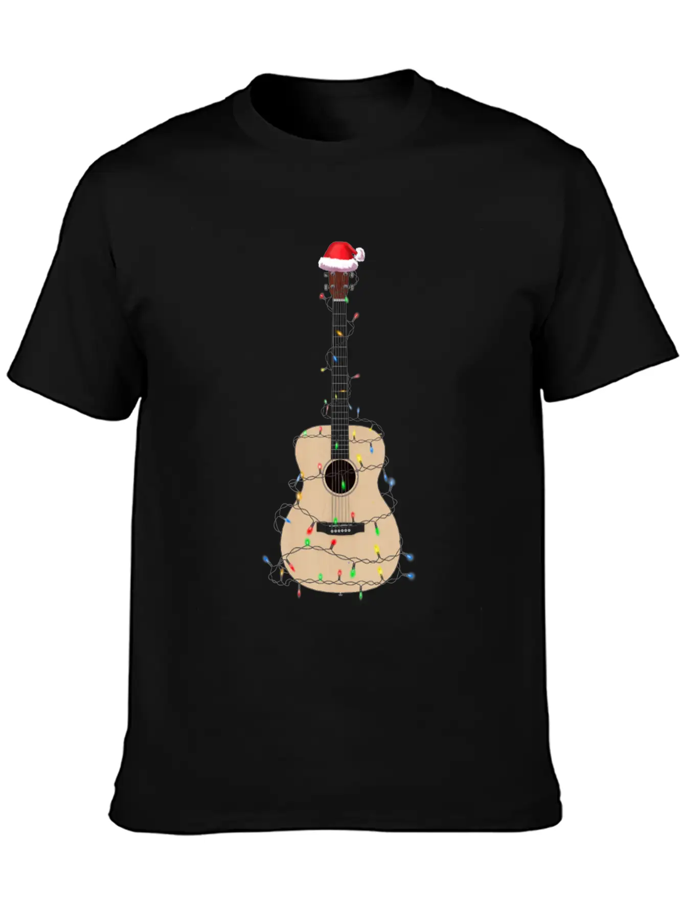 Christmas Guitar Player Xmas Musician Gift Idea Unisex Casual T-Shirt – Clean Design For Daily Comfort
