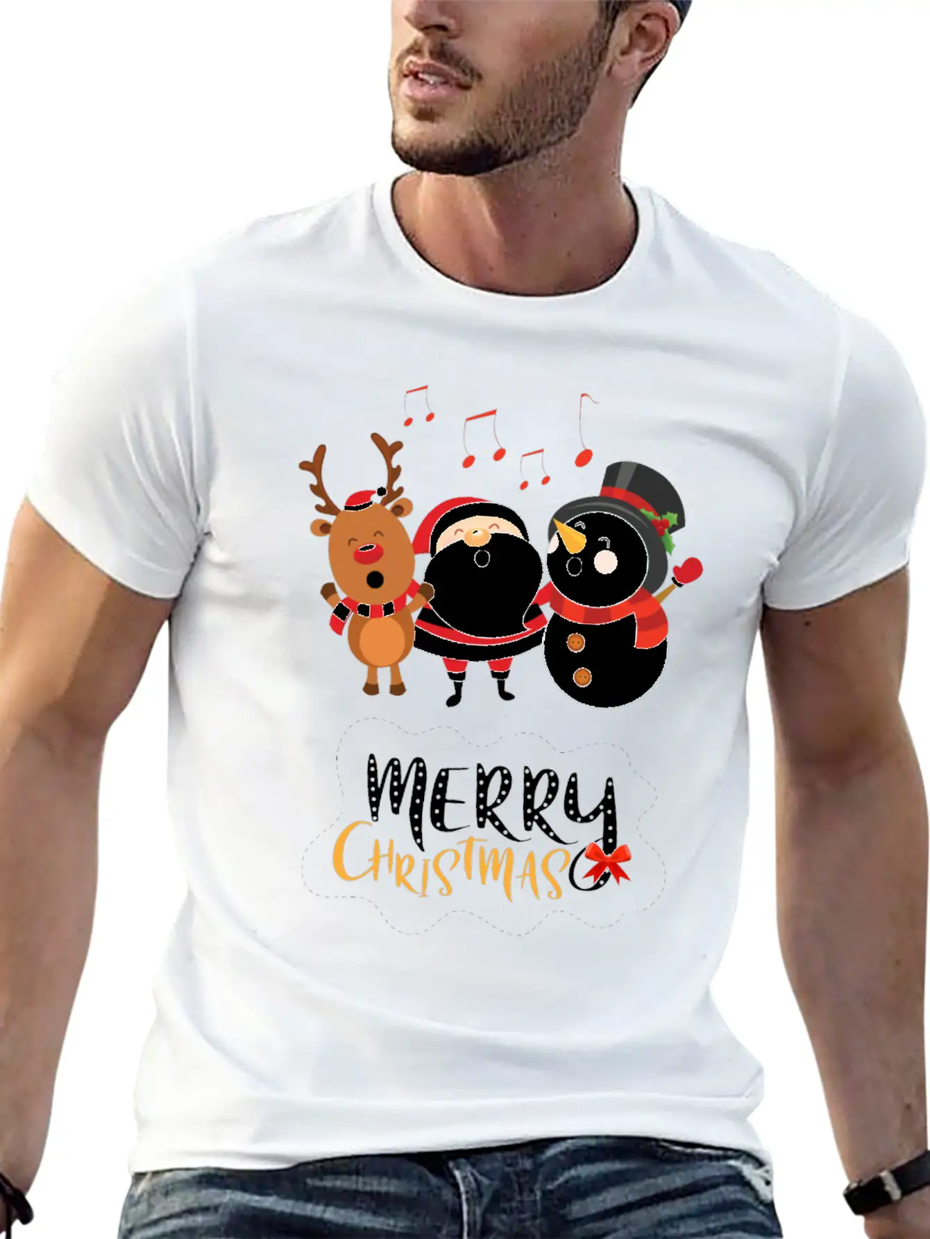 Christmas Happy Singers! Essential Cotton Tee For Daily Outfits – Unisex Style