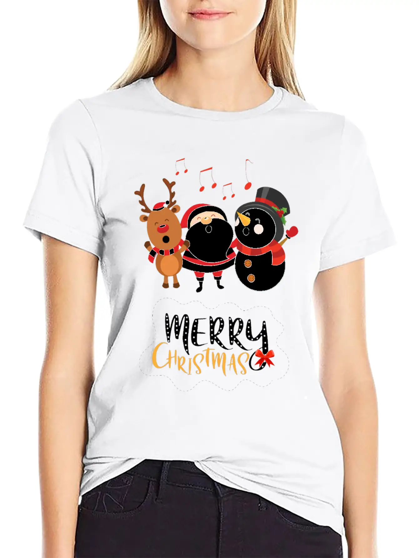 Christmas Happy Singers! Essential Cotton Tee For Daily Outfits – Unisex Style