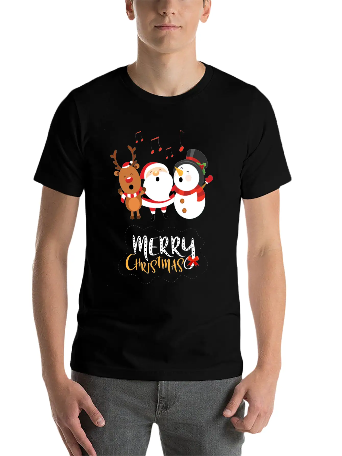 Christmas Happy Singers! Essential Cotton Tee For Daily Outfits – Unisex Style