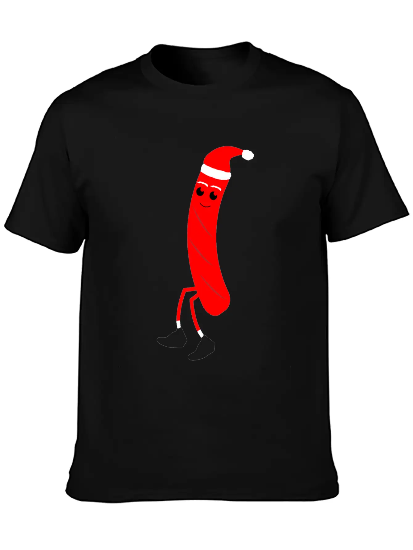 Christmas Hotdog Christmas Santa Food Dinner Unisex Casual T-Shirt – Clean Design For Daily Comfort