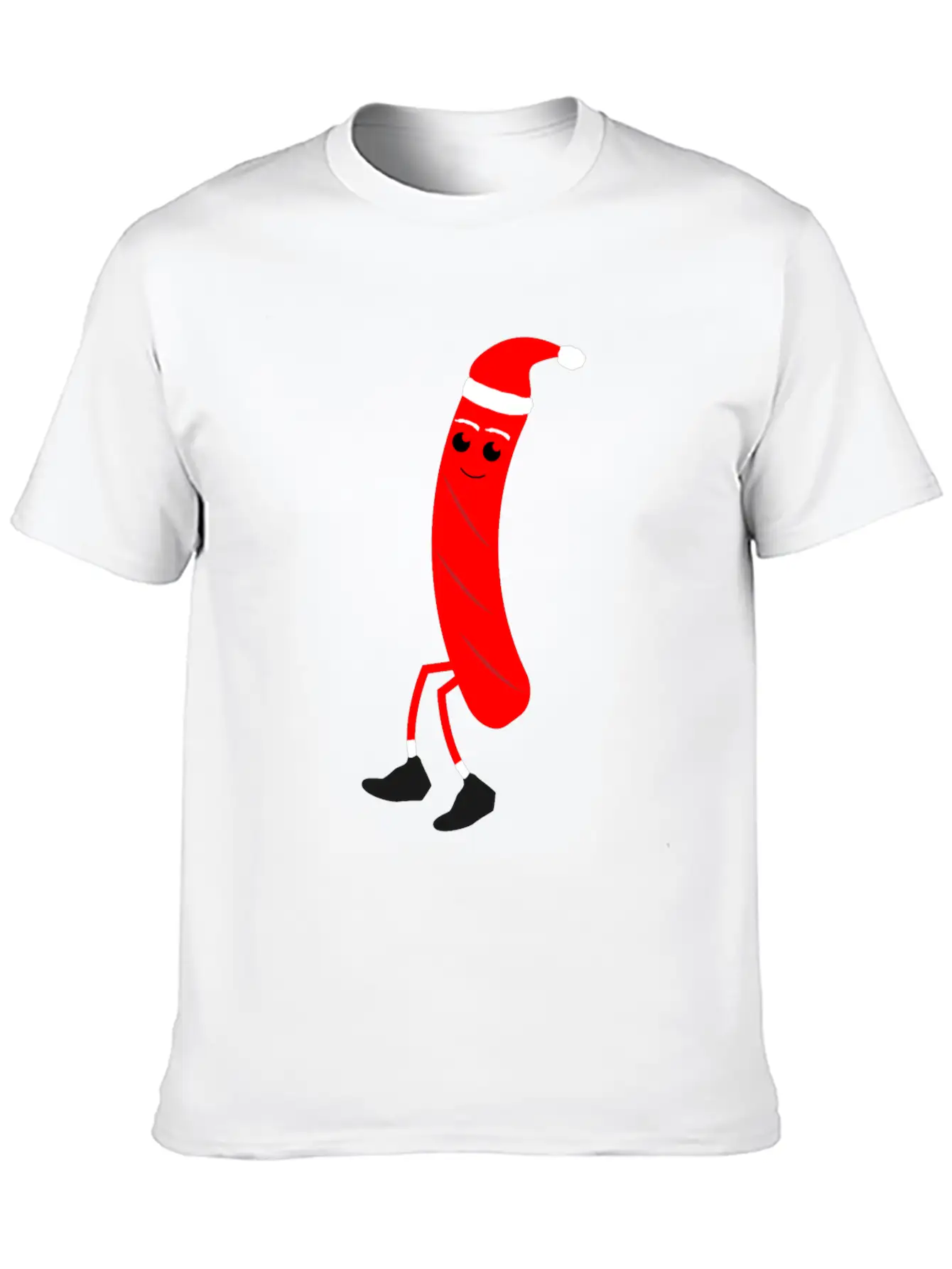 Christmas Hotdog Christmas Santa Food Dinner Unisex Casual T-Shirt – Clean Design For Daily Comfort