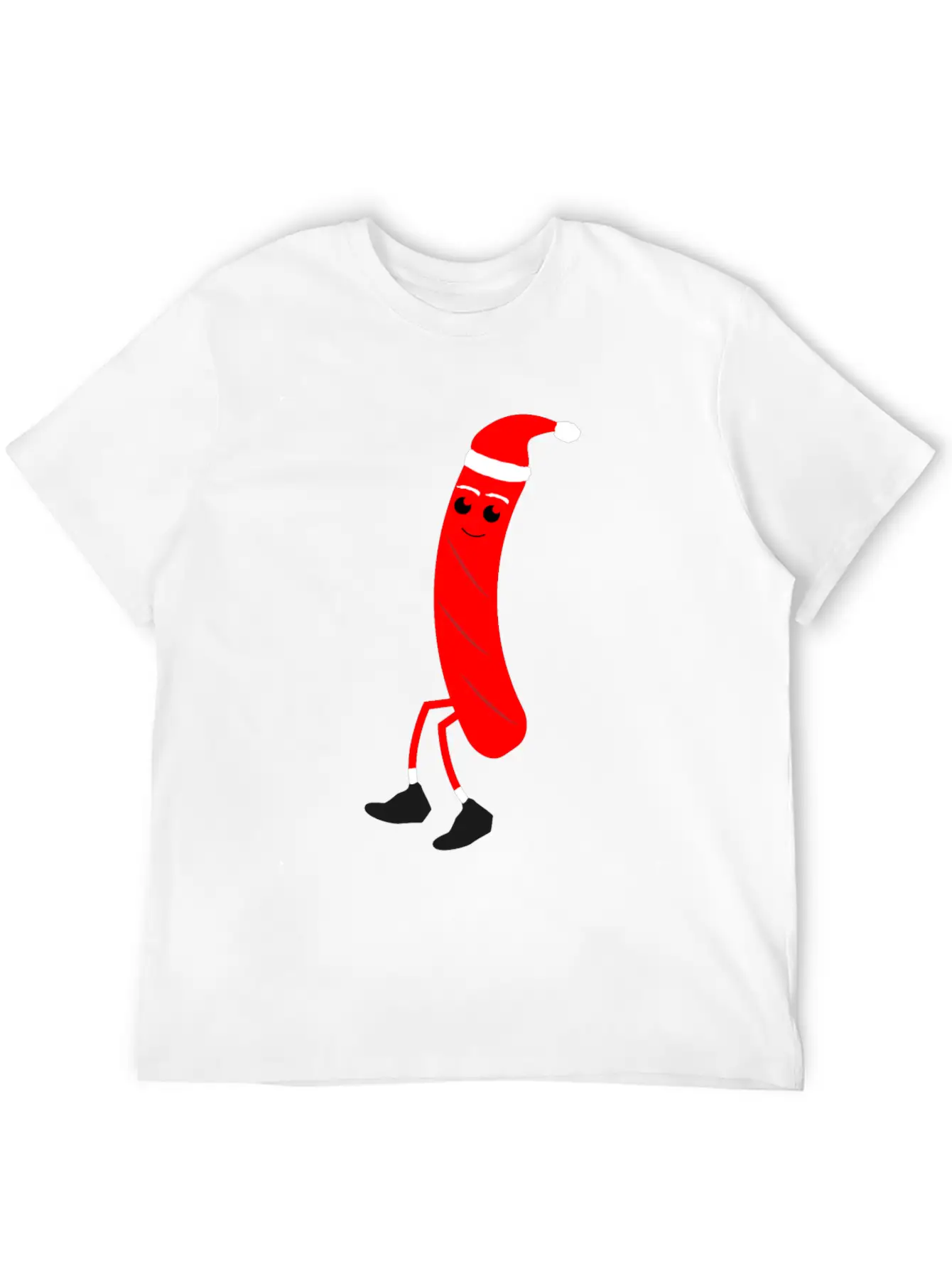 Christmas Hotdog Christmas Santa Food Dinner Unisex Casual T-Shirt – Clean Design For Daily Comfort