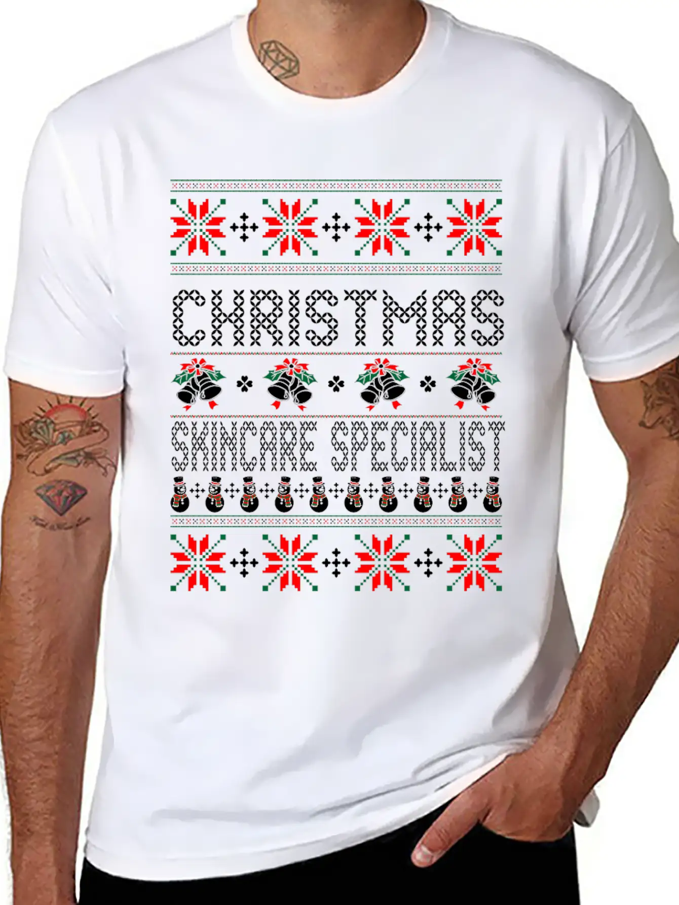 Christmas_skincare_specialist Unisex Casual T-Shirt – Clean Design For Daily Comfort