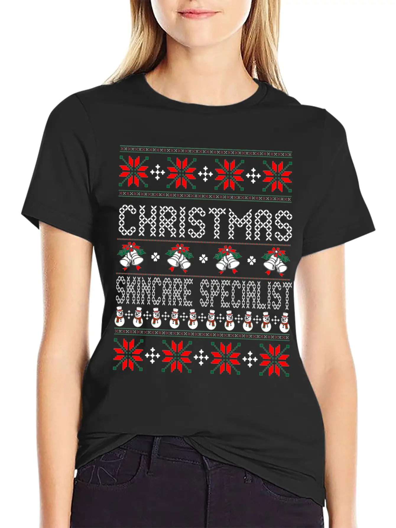Christmas_skincare_specialist Unisex Casual T-Shirt – Clean Design For Daily Comfort
