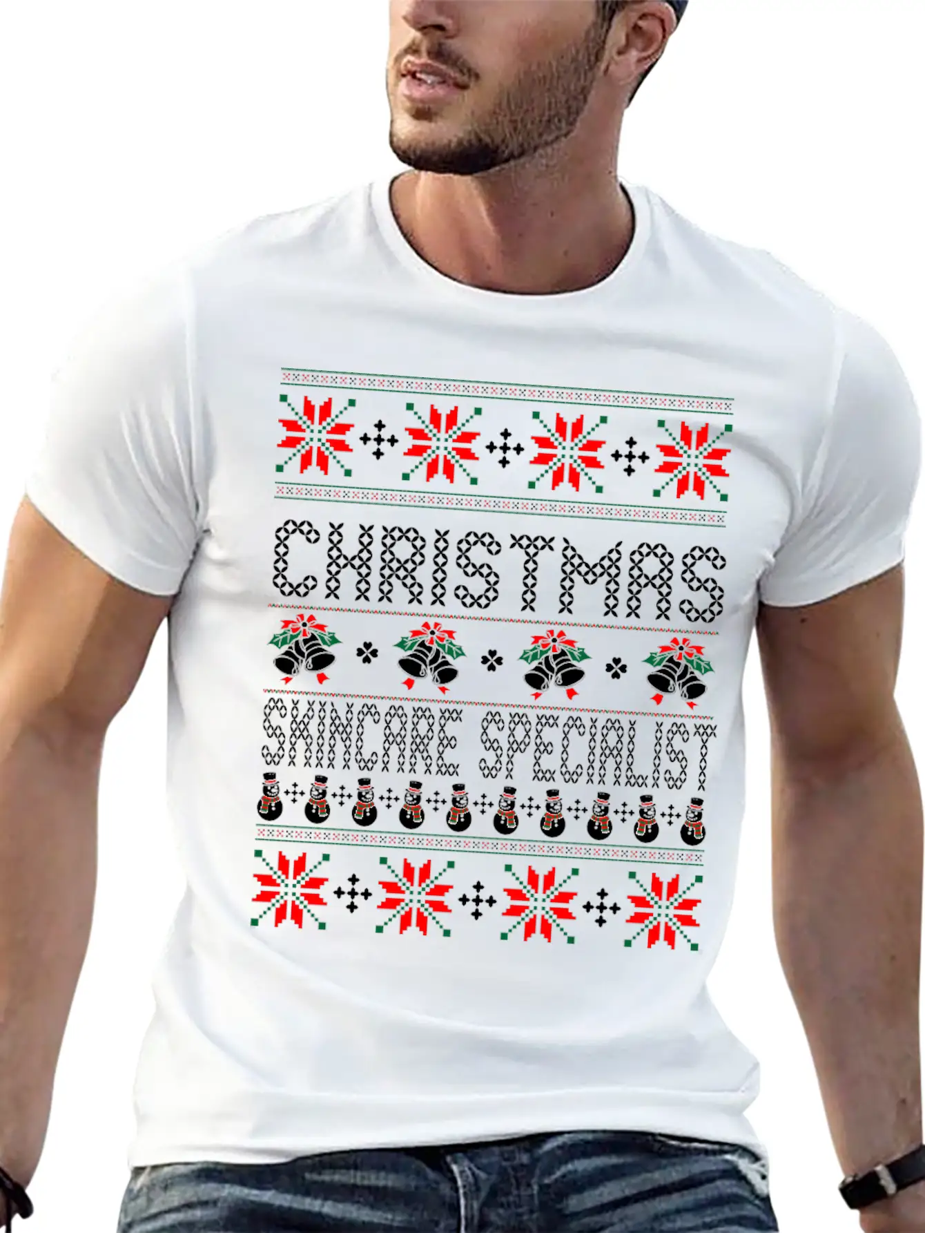 Christmas_skincare_specialist Unisex Casual T-Shirt – Clean Design For Daily Comfort