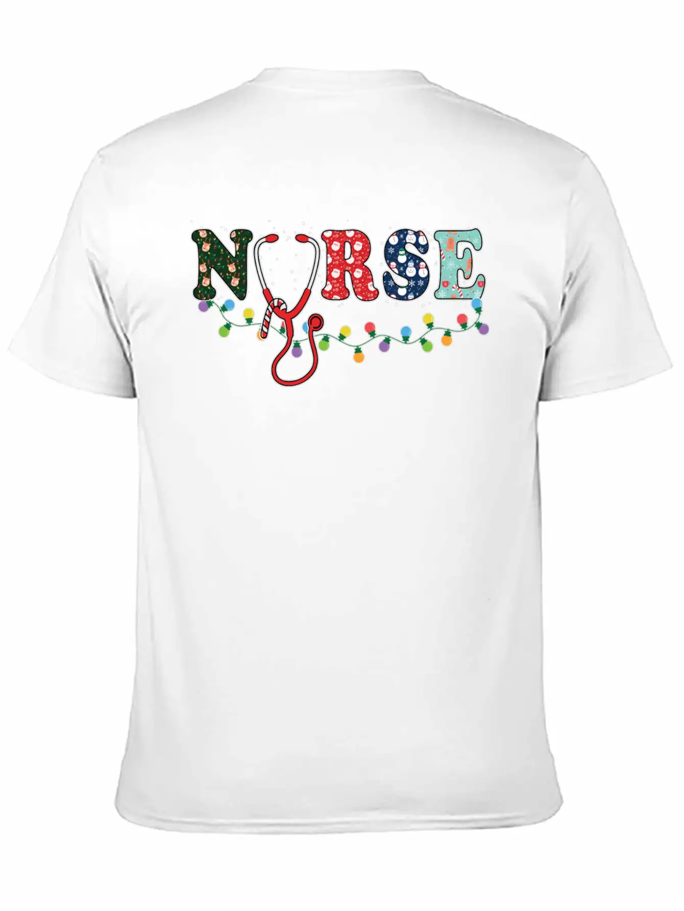 Christmas Theme Nurse T Shirt Unisex Casual T-Shirt – Clean Design For Daily Comfort