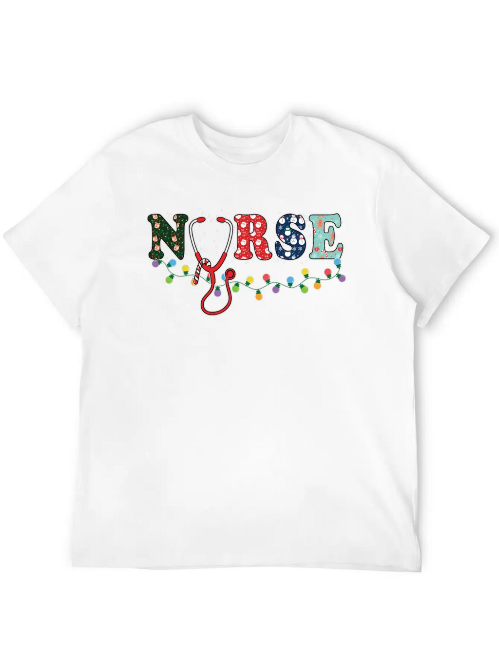 Christmas Theme Nurse T Shirt Unisex Casual T-Shirt – Clean Design For Daily Comfort