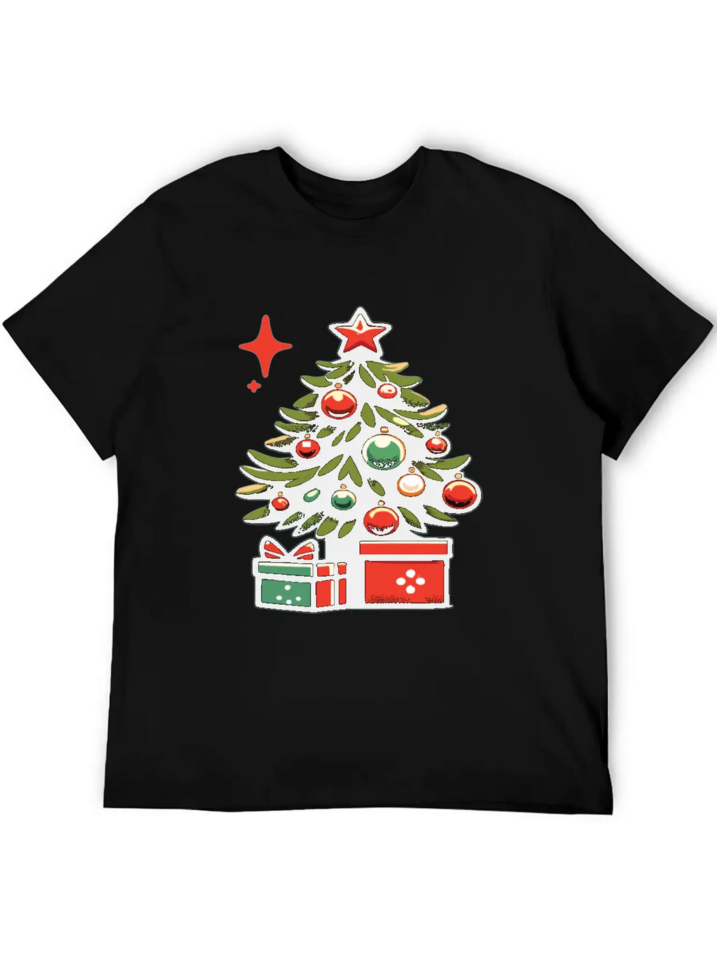 Christmas Tree Fir Tree Christmas Tree Casual Graphic T-Shirt – Simple And Comfortable Daily Wear