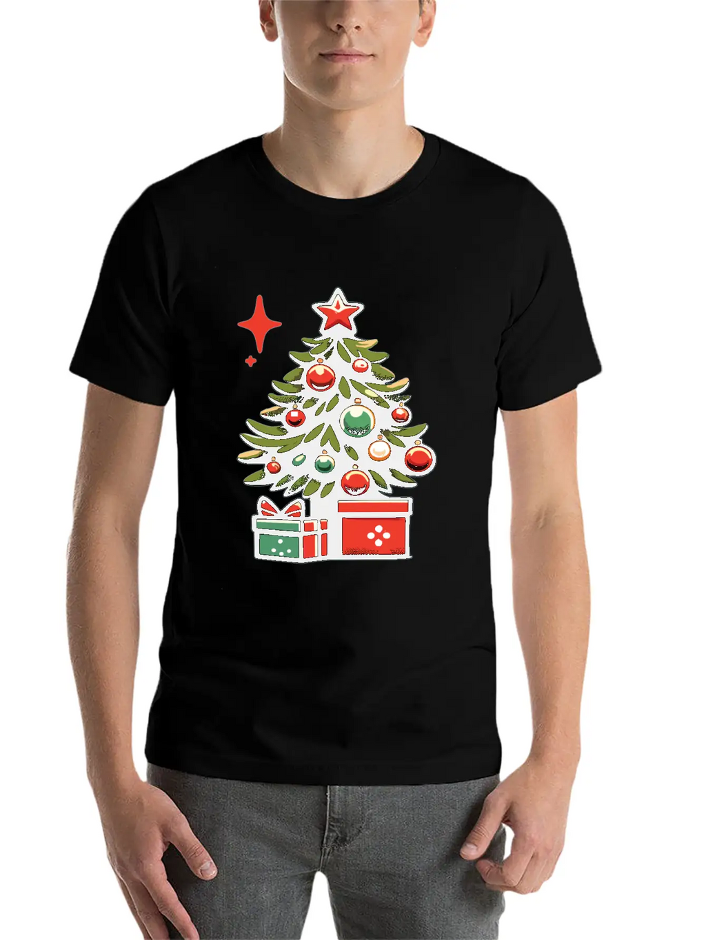 Christmas Tree Fir Tree Christmas Tree Casual Graphic T-Shirt – Simple And Comfortable Daily Wear
