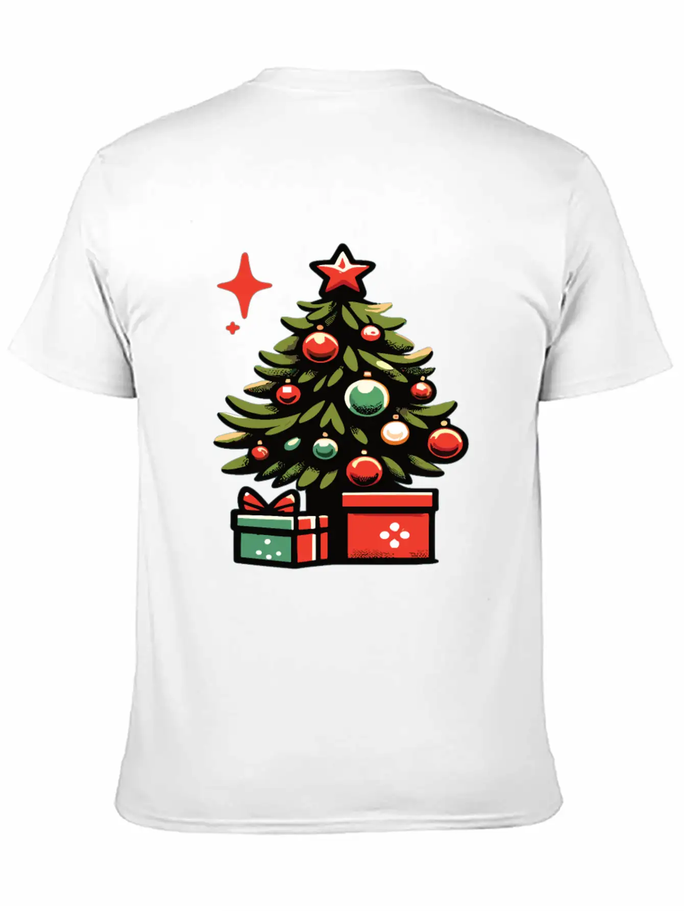 Christmas Tree Fir Tree Christmas Tree Casual Graphic T-Shirt – Simple And Comfortable Daily Wear