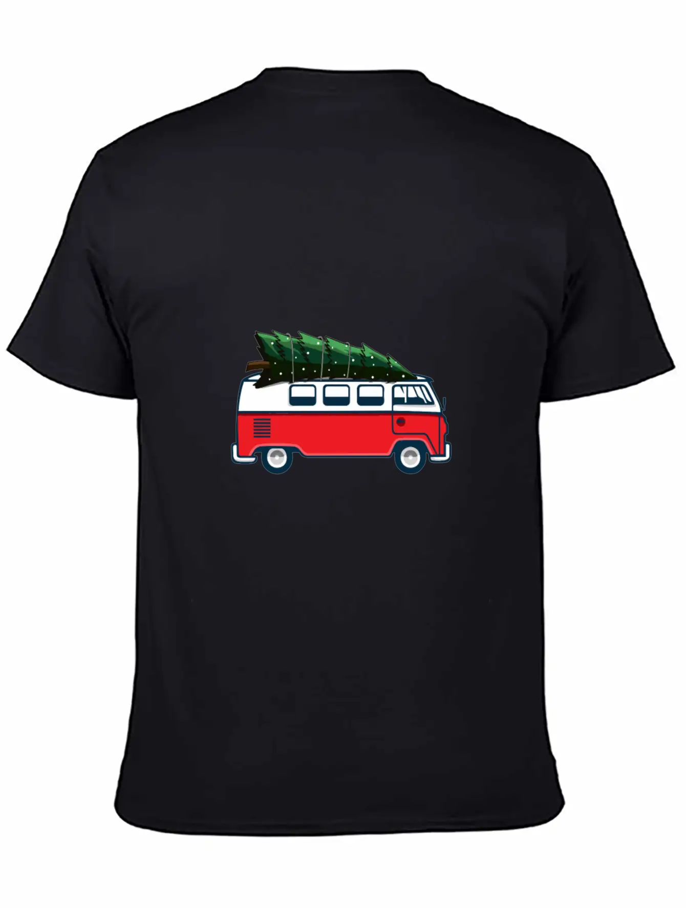 Christmas Tree On Car Van Xmas Ugly Sweater Pullov Casual Graphic T-Shirt – Simple And Comfortable Daily Wear