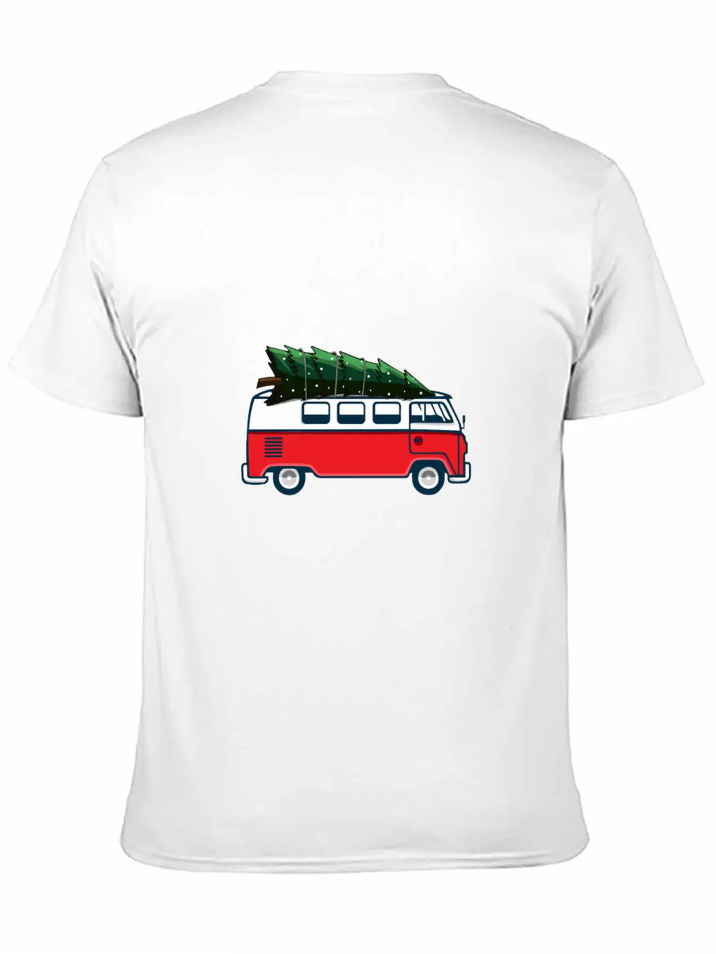 Christmas Tree On Car Van Xmas Ugly Sweater Pullov Casual Graphic T-Shirt – Simple And Comfortable Daily Wear