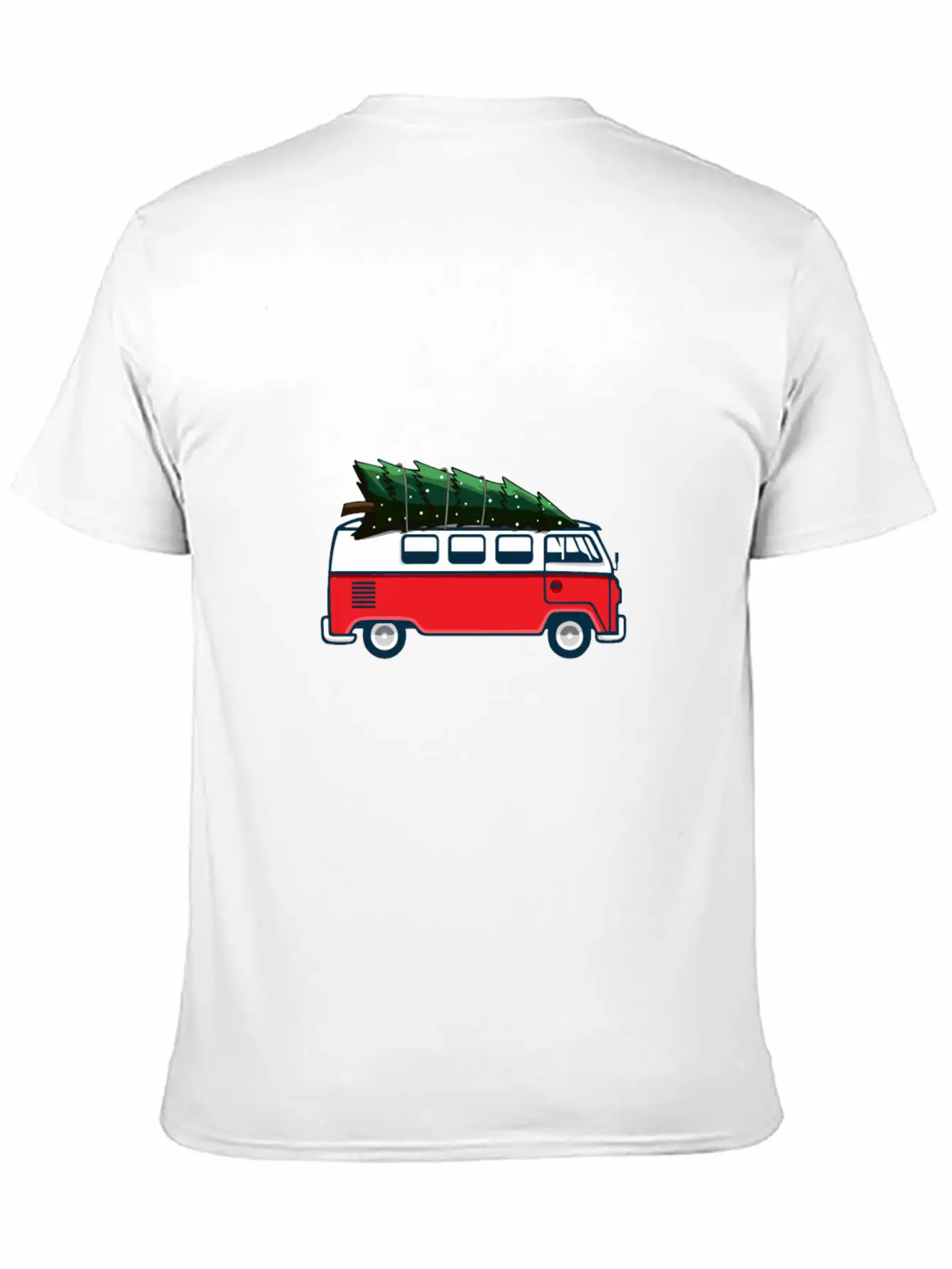 Christmas Tree On Car Van Xmas Ugly Sweater Pullov Casual Graphic T-Shirt – Simple And Comfortable Daily Wear