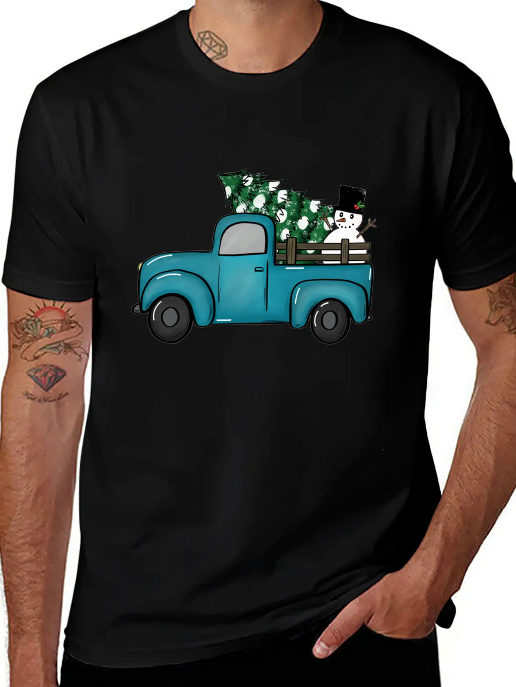 Christmas Truck Unisex Casual T-Shirt – Clean Design For Daily Comfort