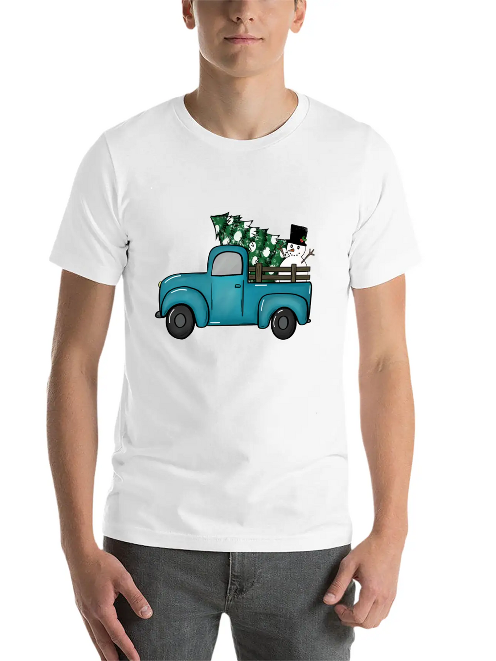Christmas Truck Unisex Casual T-Shirt – Clean Design For Daily Comfort