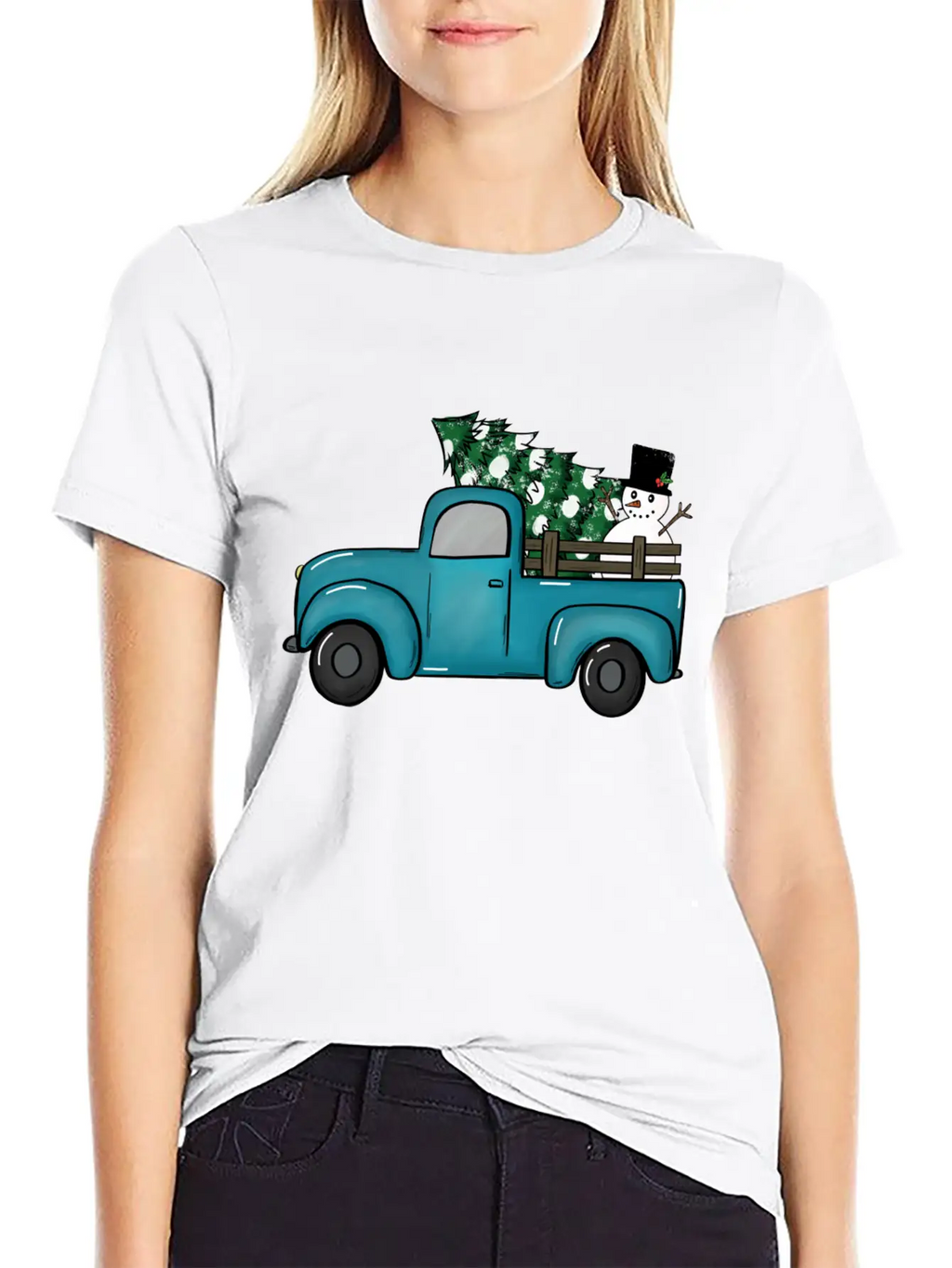 Christmas Truck Unisex Casual T-Shirt – Clean Design For Daily Comfort