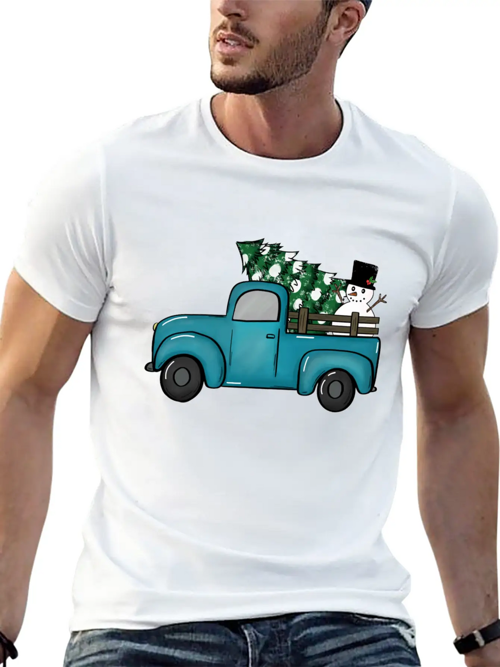 Christmas Truck Unisex Casual T-Shirt – Clean Design For Daily Comfort
