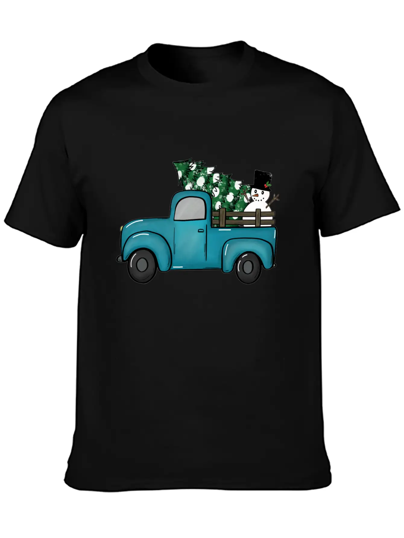 Christmas Truck Unisex Casual T-Shirt – Clean Design For Daily Comfort