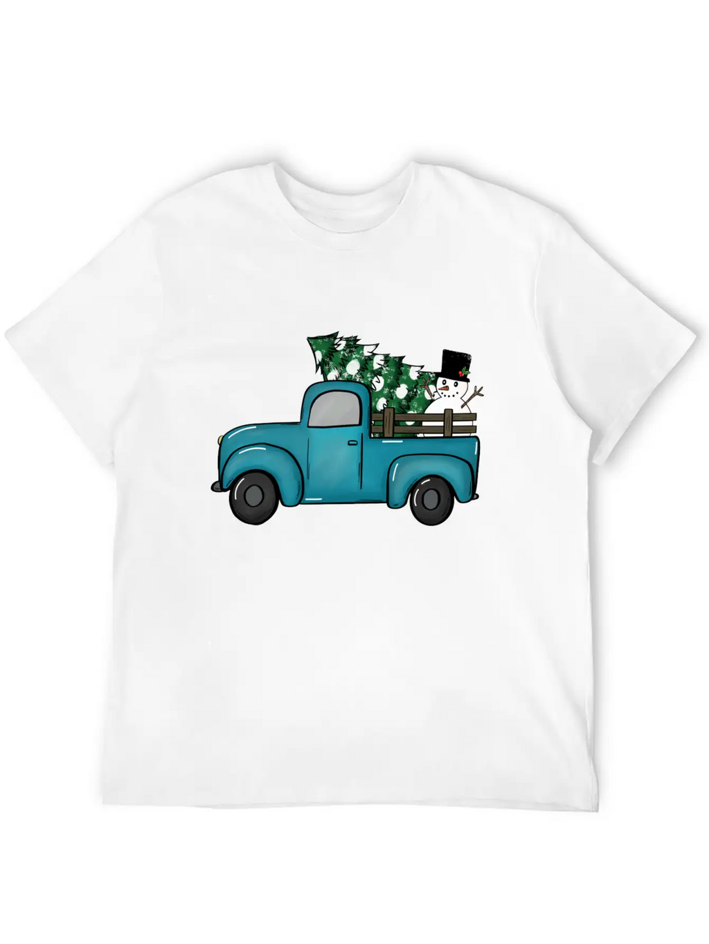 Christmas Truck Unisex Casual T-Shirt – Clean Design For Daily Comfort
