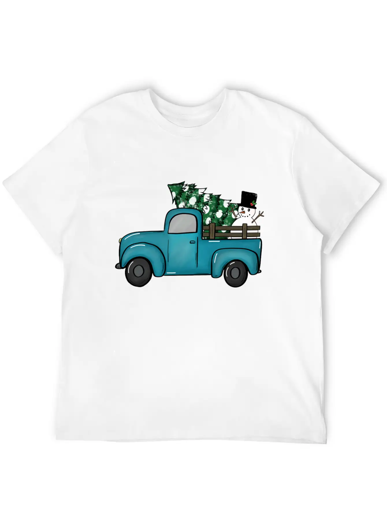 Christmas Truck Unisex Casual T-Shirt – Clean Design For Daily Comfort
