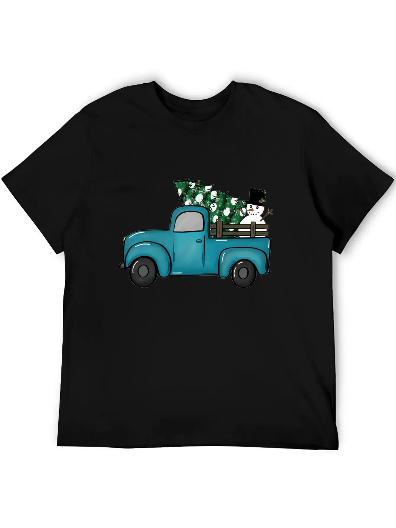 Christmas Truck Unisex Casual T-Shirt – Clean Design For Daily Comfort