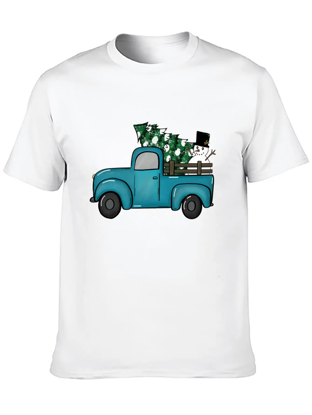 Christmas Truck Unisex Casual T-Shirt – Clean Design For Daily Comfort