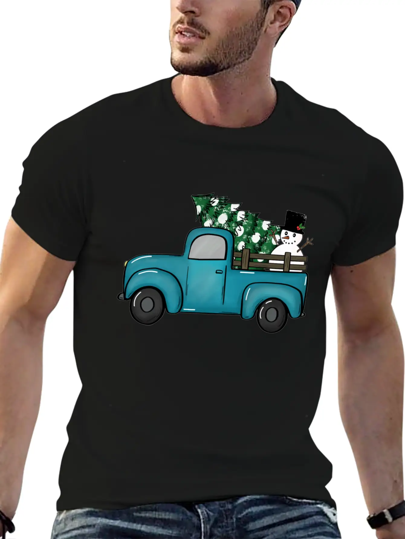 Christmas Truck Unisex Casual T-Shirt – Clean Design For Daily Comfort