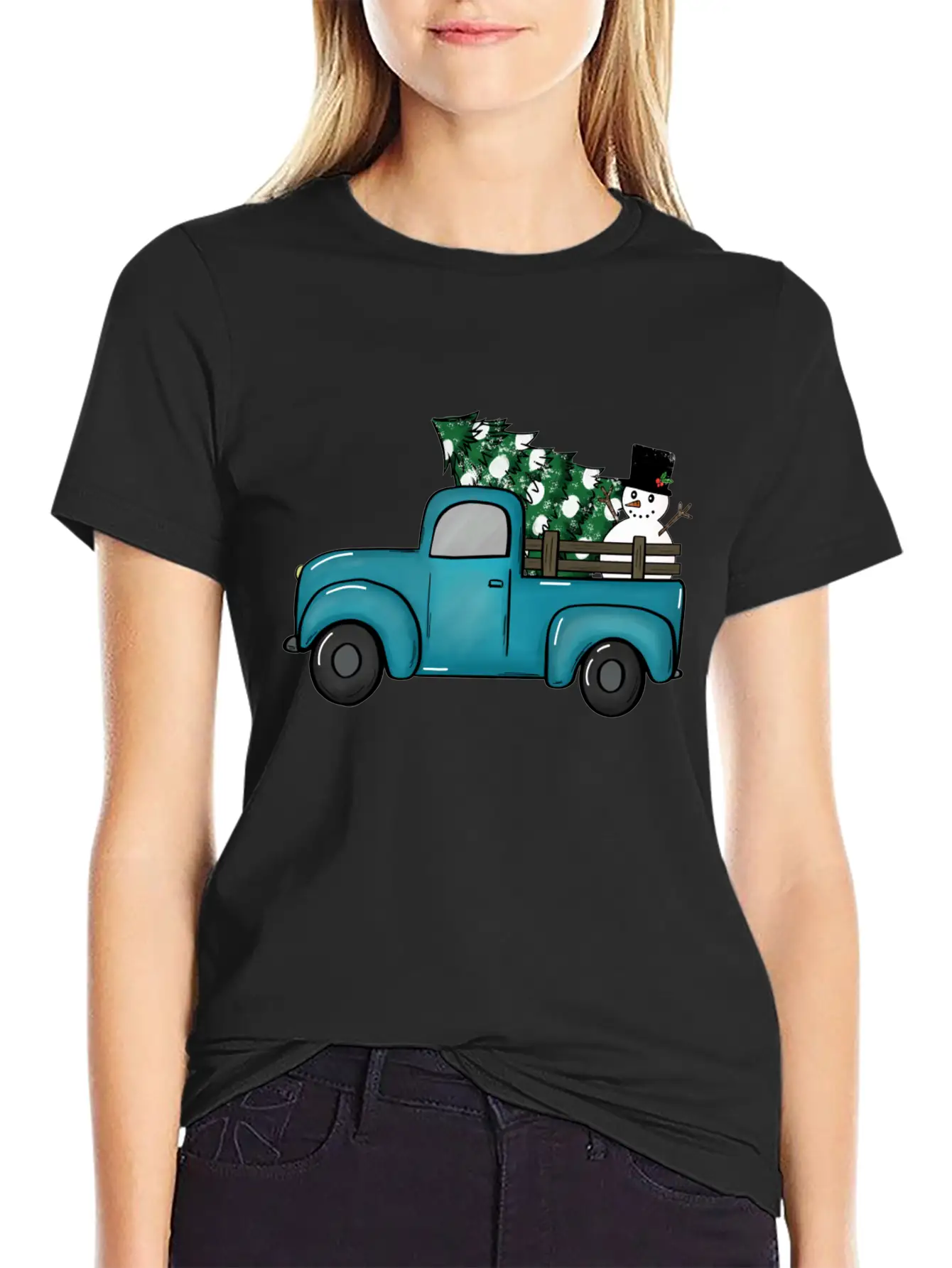 Christmas Truck Unisex Casual T-Shirt – Clean Design For Daily Comfort
