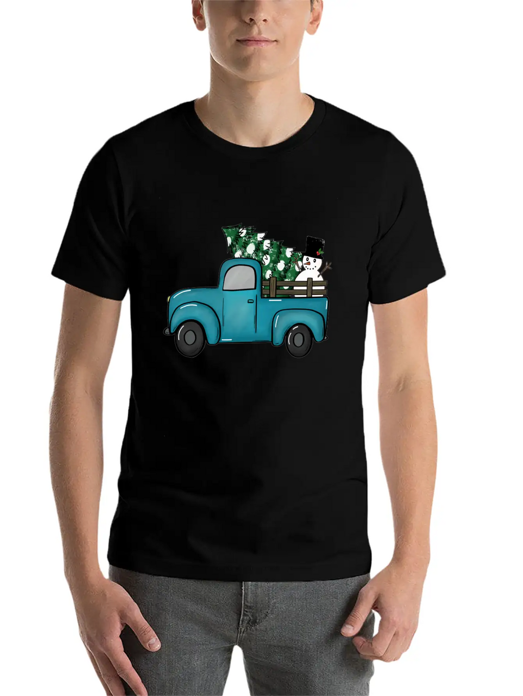 Christmas Truck Unisex Casual T-Shirt – Clean Design For Daily Comfort