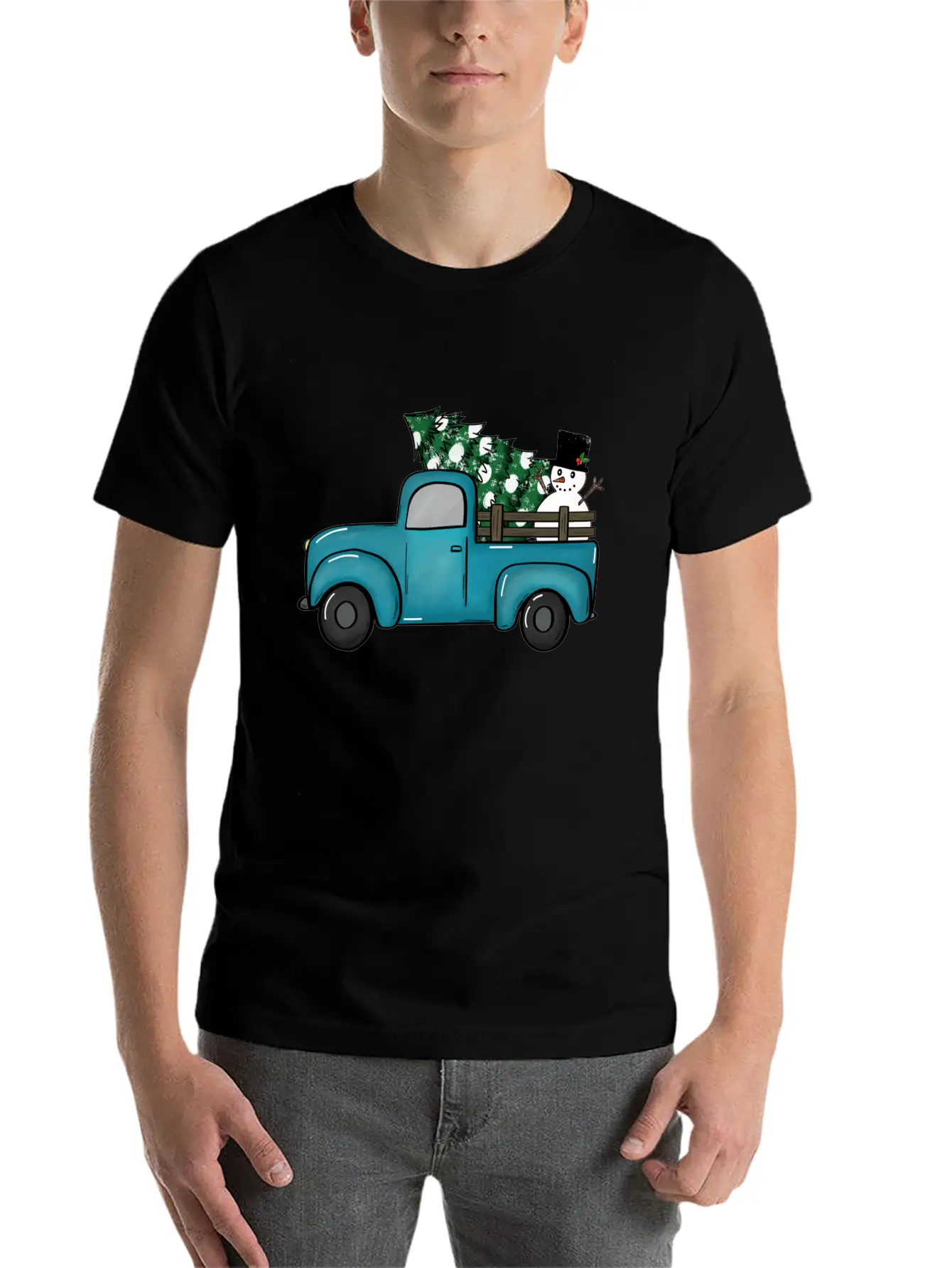 Christmas Truck Unisex Casual T-Shirt – Clean Design For Daily Comfort