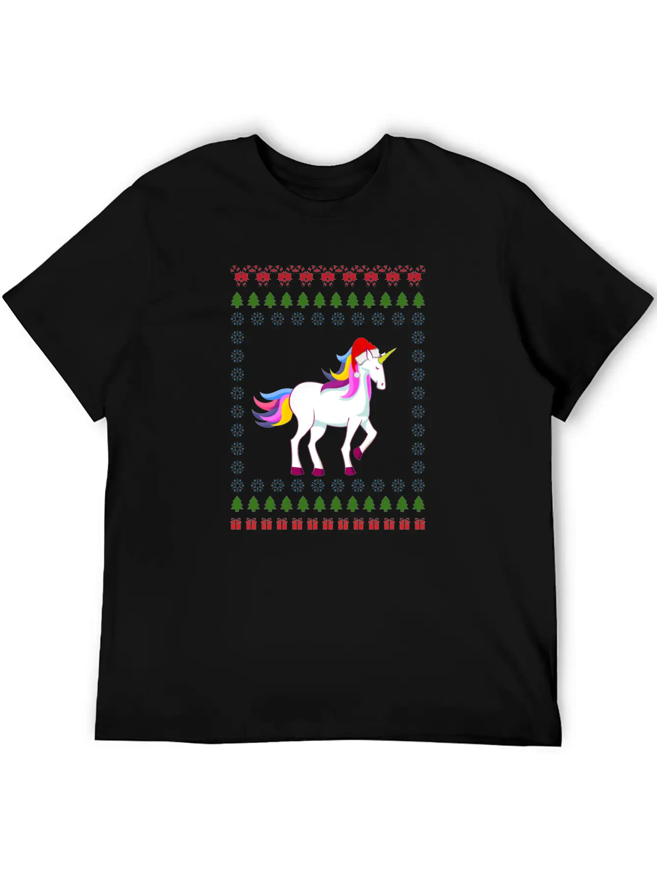 Christmas Unicorn Unicorn Born As A Unicorn Unisex Short Sleeve Soft Cotton T-Shirt – Casual Everyday Wear