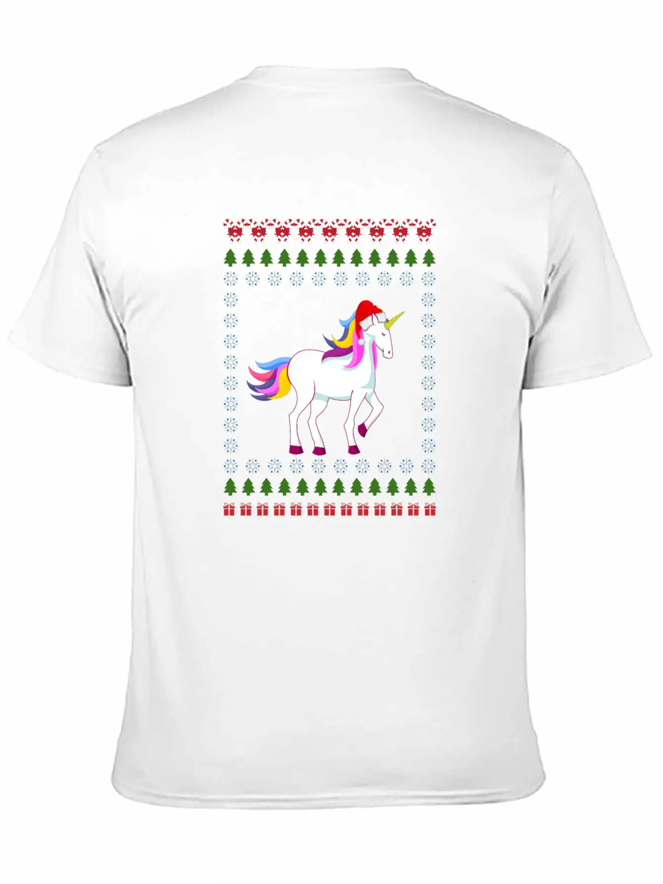 Christmas Unicorn Unicorn Born As A Unicorn Unisex Short Sleeve Soft Cotton T-Shirt – Casual Everyday Wear