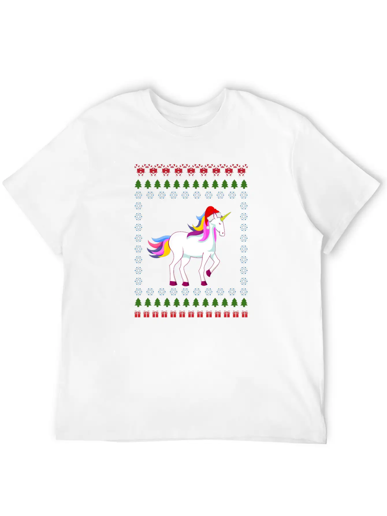 Christmas Unicorn Unicorn Born As A Unicorn Unisex Short Sleeve Soft Cotton T-Shirt – Casual Everyday Wear