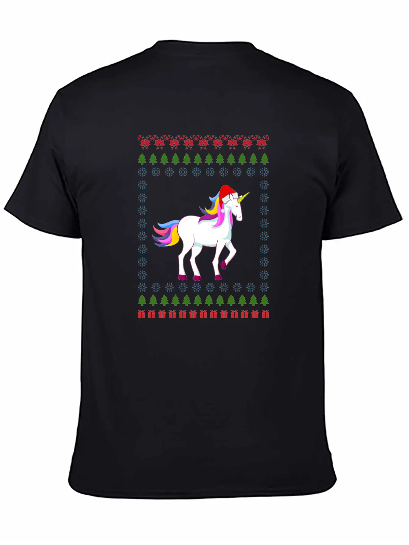 Christmas Unicorn Unicorn Born As A Unicorn Unisex Short Sleeve Soft Cotton T-Shirt – Casual Everyday Wear