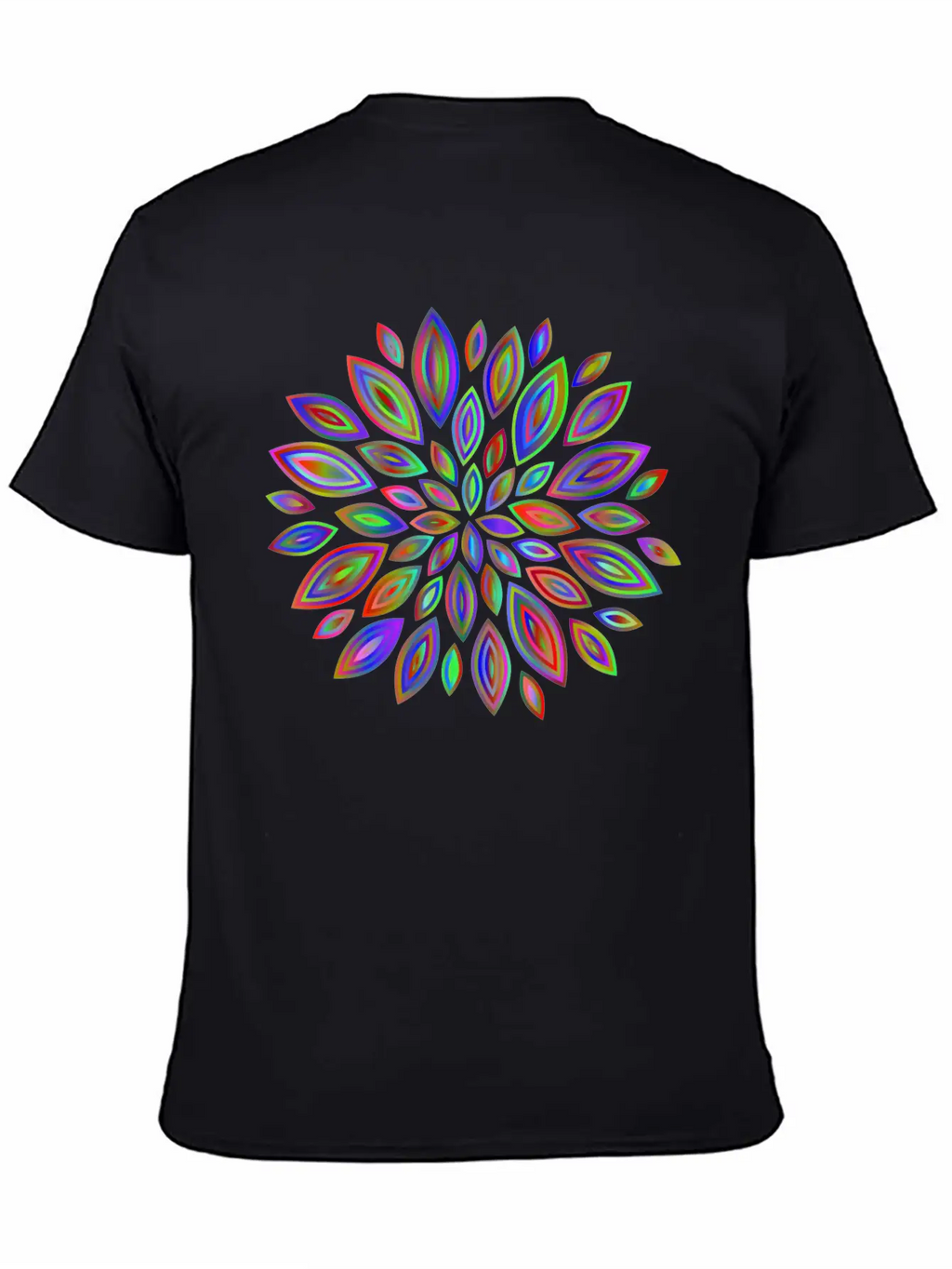 Chromatic Flower Petals 7 Breathable Soft Cotton T-Shirt – Timeless Casual Look