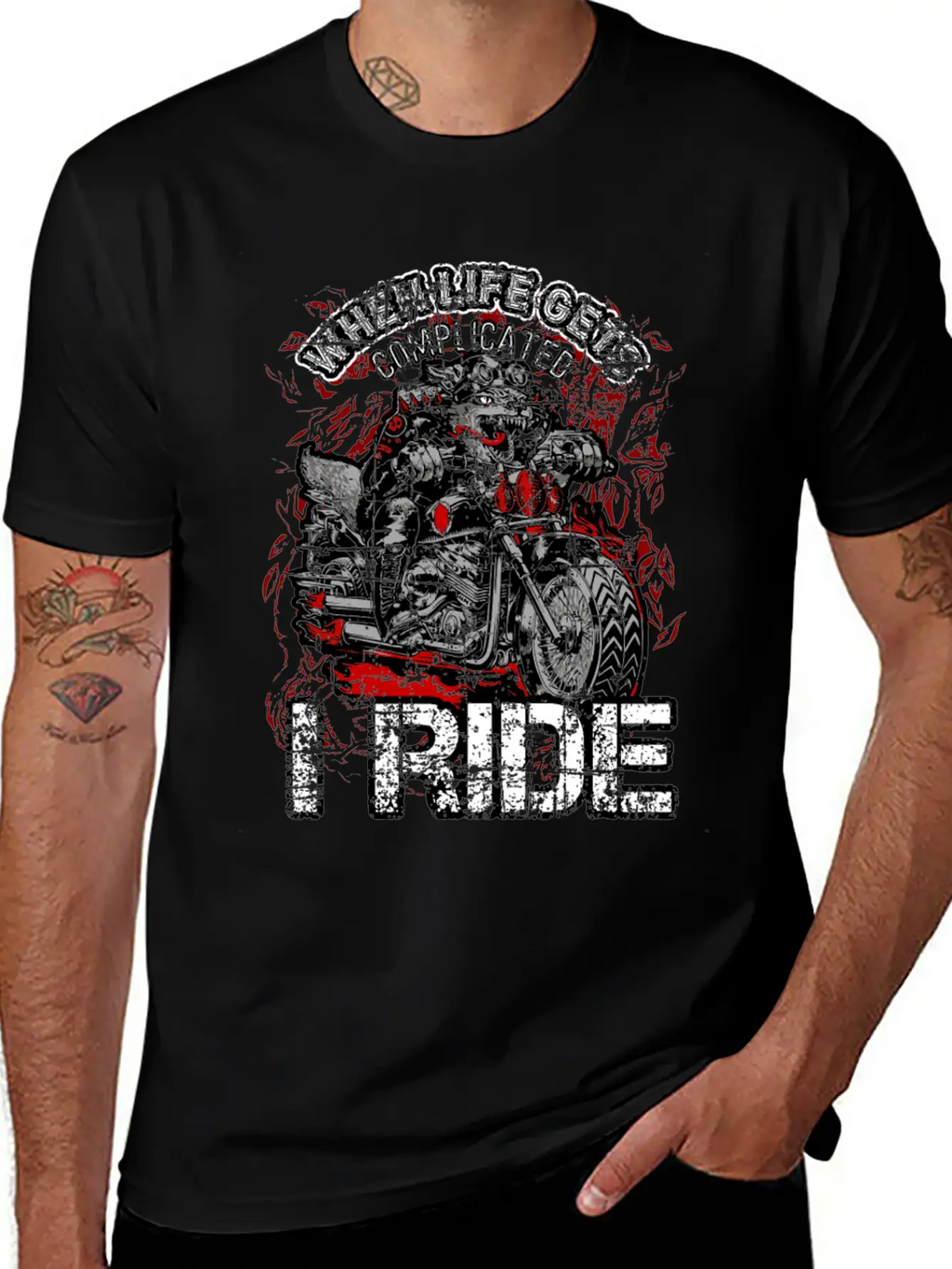Chrome Bikers Bike Chopper Motorcycle Gift Dog Unisex Casual T-Shirt – Clean Design For Daily Comfort