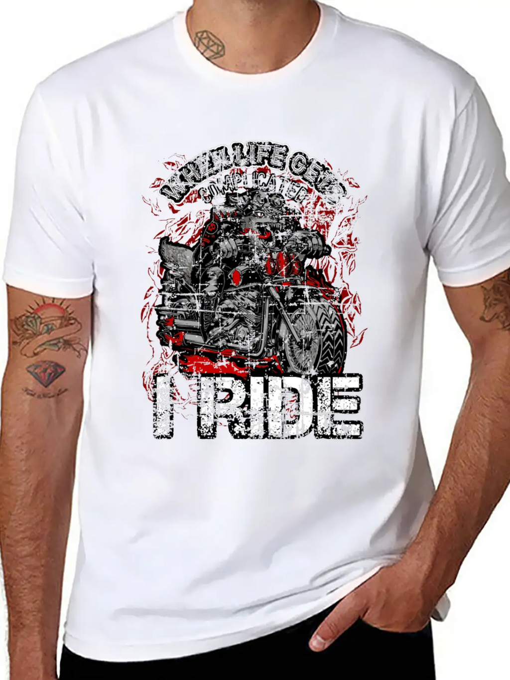 Chrome Bikers Bike Chopper Motorcycle Gift Dog Unisex Casual T-Shirt – Clean Design For Daily Comfort