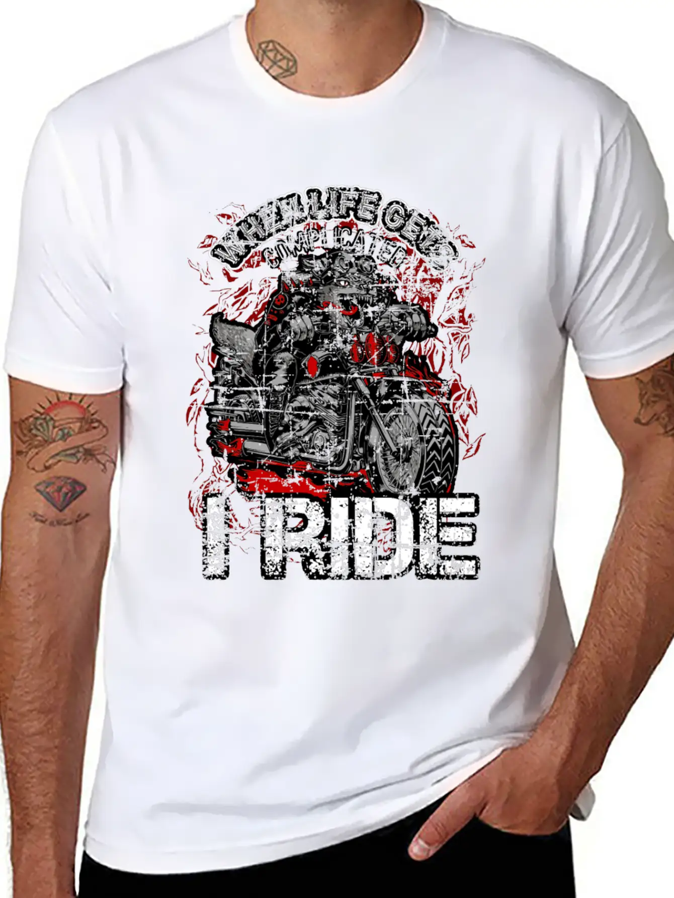 Chrome Bikers Bike Chopper Motorcycle Gift Dog Unisex Casual T-Shirt – Clean Design For Daily Comfort