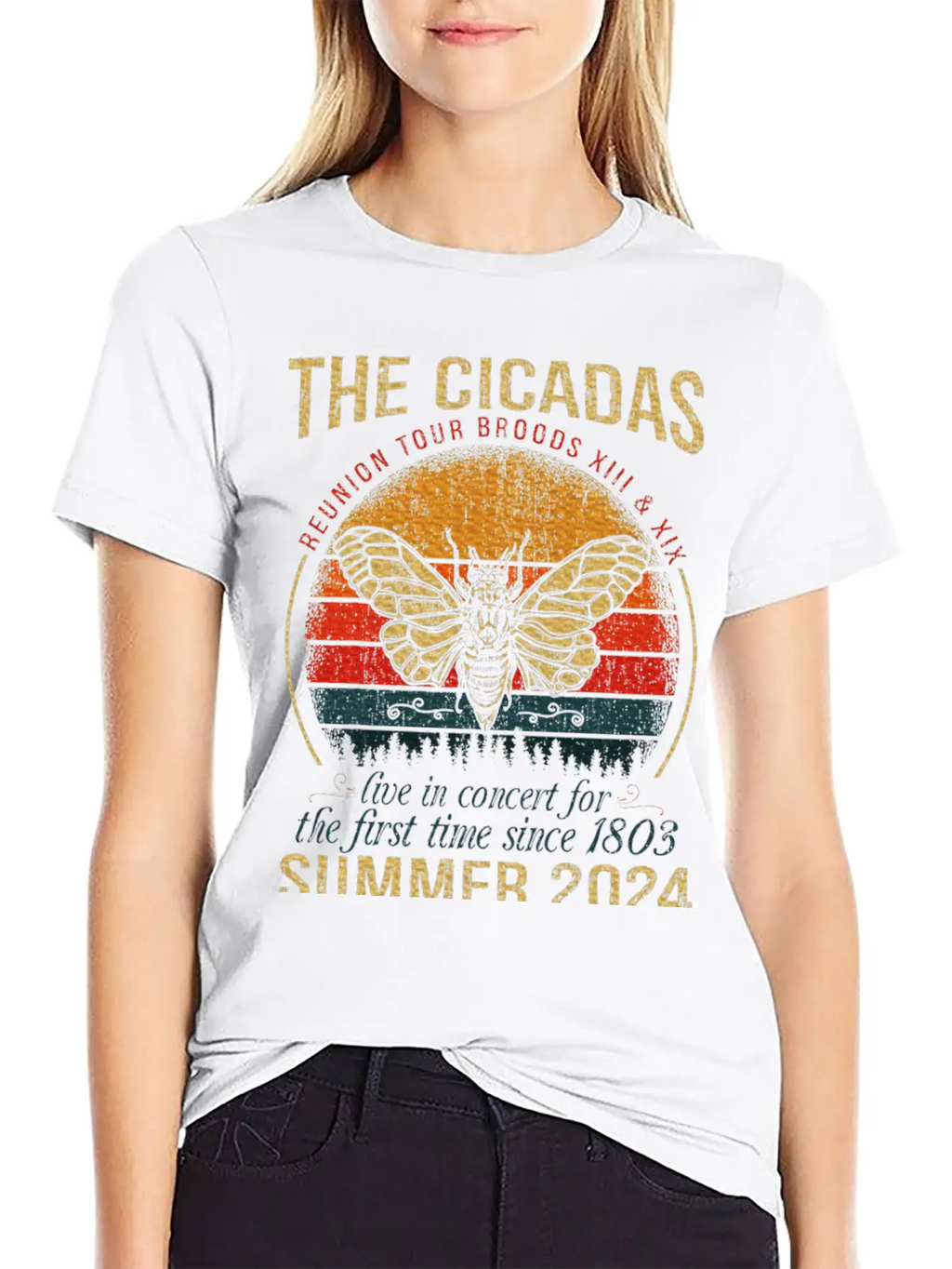 Cicada Brood XIII XIX Summer 2024 Reunion Tour Breathable Soft Cotton T-Shirt – Timeless Casual Look